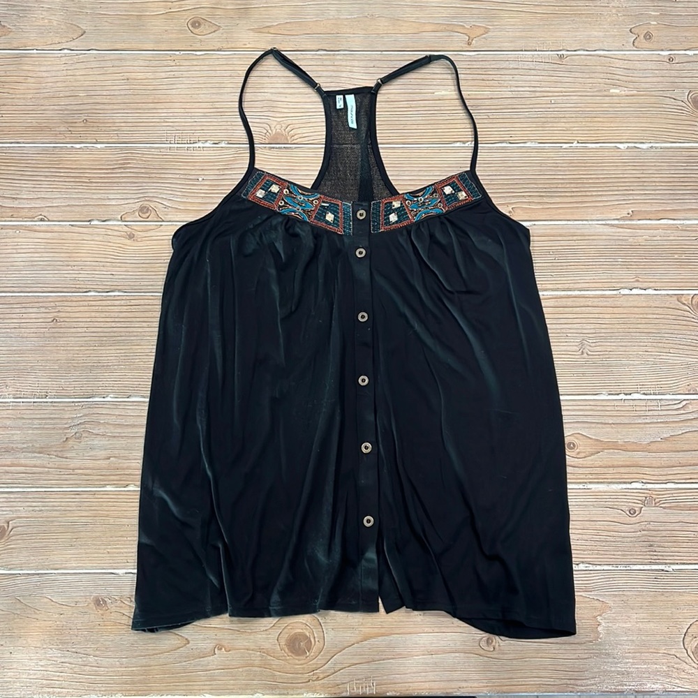 Maurices XL Black Beaded Tanktop